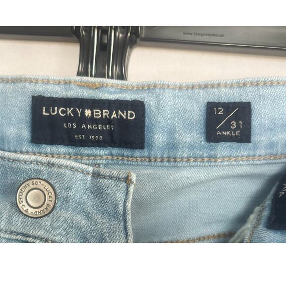Lucky Brand Light Wash Mid Rise Ava Ankle Jeans Womens Size 12/31 - Picture 3 of 6